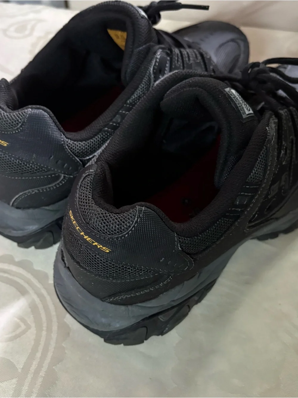 Skechers Men's Black Athletic Steel Toe Sneakers